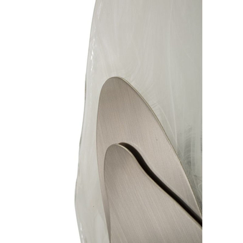 Aplique de pared Ocean Silver – Elegancia contemporánea 21x8x31 cm
