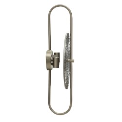 Aplique de pared plateado – Glamour contemporáneo 28x15x54 cm