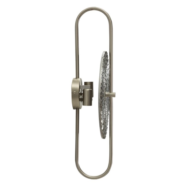 Aplique de pared plateado – Glamour contemporáneo 28x15x54 cm