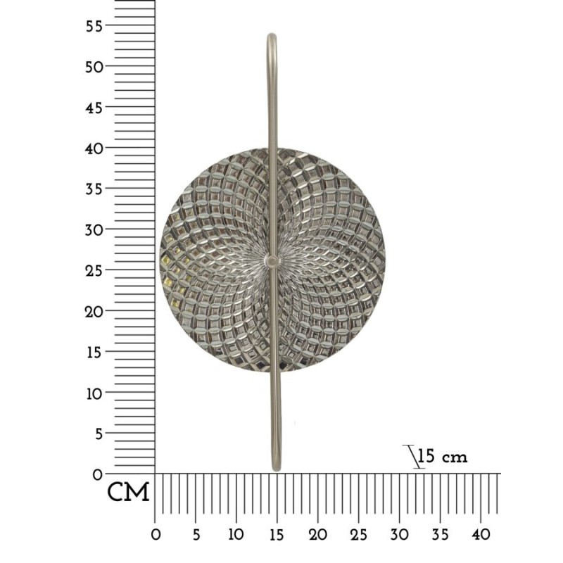 Aplique de pared plateado – Glamour contemporáneo 28x15x54 cm