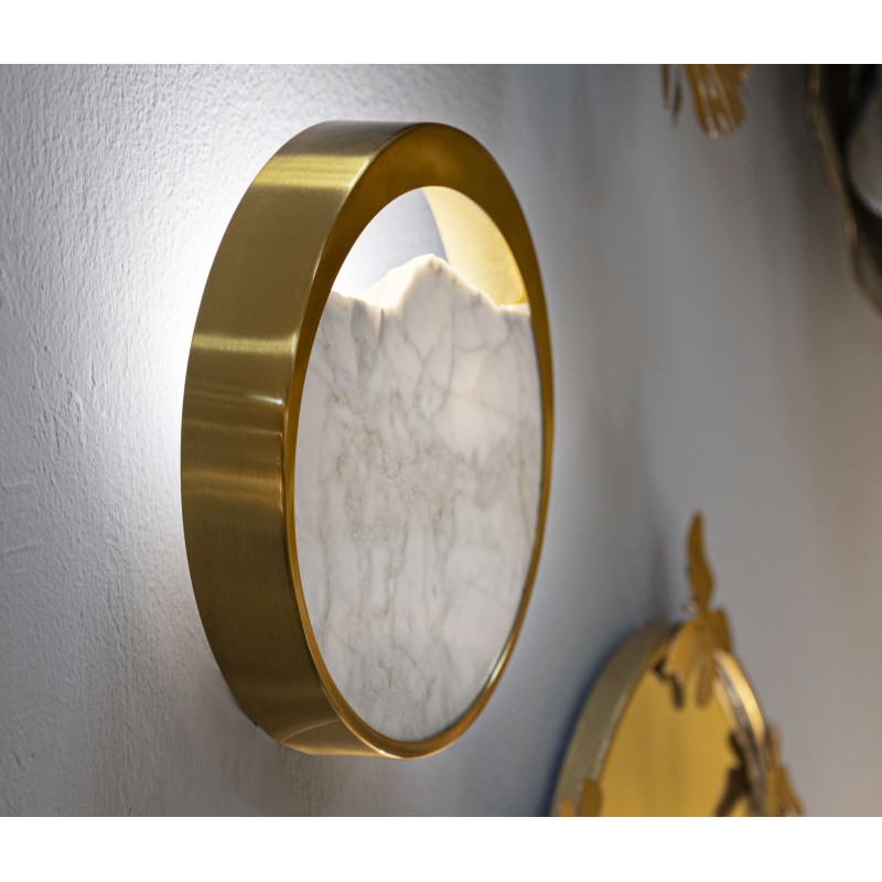 Aplique de pared de mármol – Estilo minimalista 24x6x24 cm