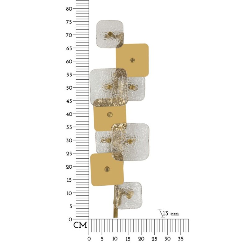 Aplique de pared de cristal – Estilo contemporáneo 24x13x76 cm