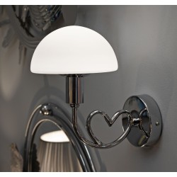 Aplique de pared Lovy plateado – Elegancia contemporánea 23x15x22 cm