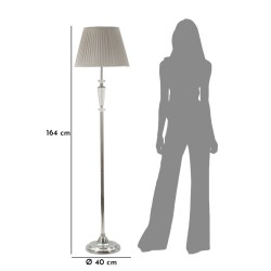 Lámpara de pie plateada: elegancia y diseño…
