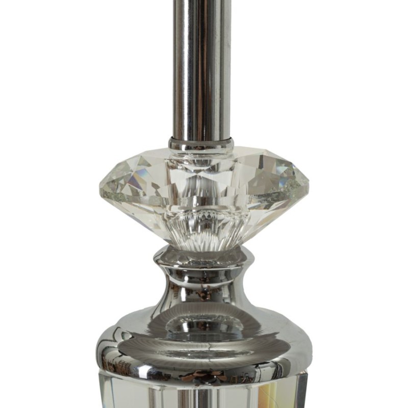 Lámpara de mesa plateada – Lujo contemporáneo Ø 30x56 cm