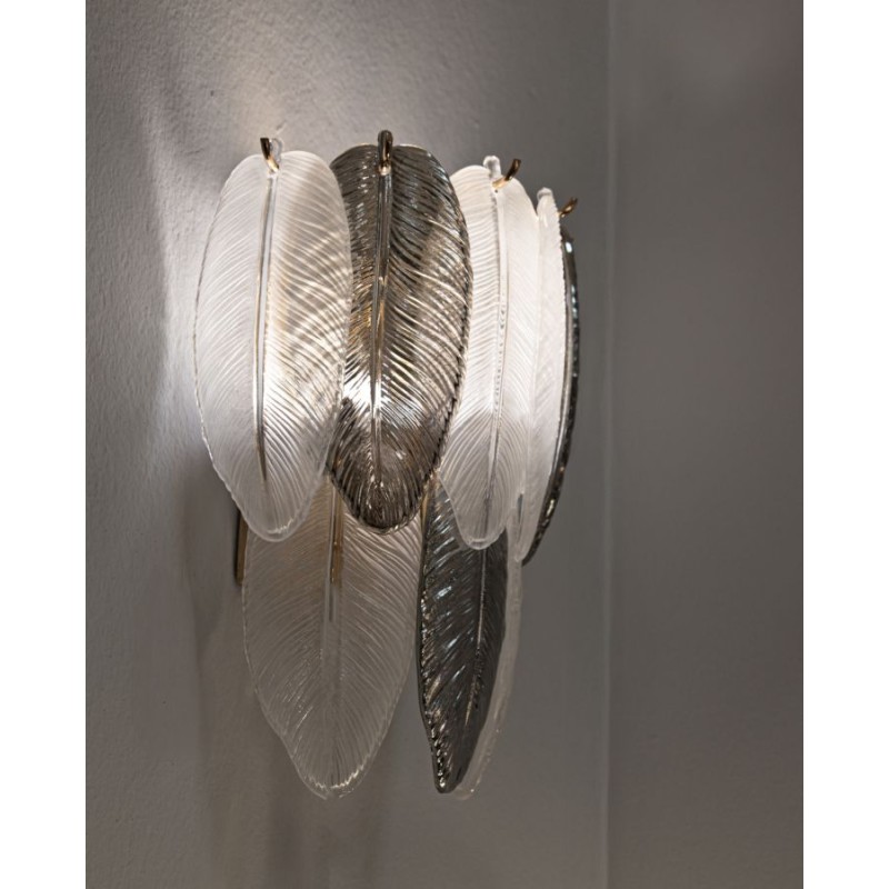 Aplique de pared Leafy – Elegancia Glamurosa 24x15x29 cm