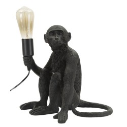 Lámpara de mesa Mono Sentado Negro – Estilo Contemporáneo 33x33x32 cm
