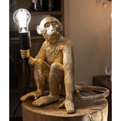 Lámpara de mesa Monkey Sitting Gold – Lujo y glamour 33x33x32 cm