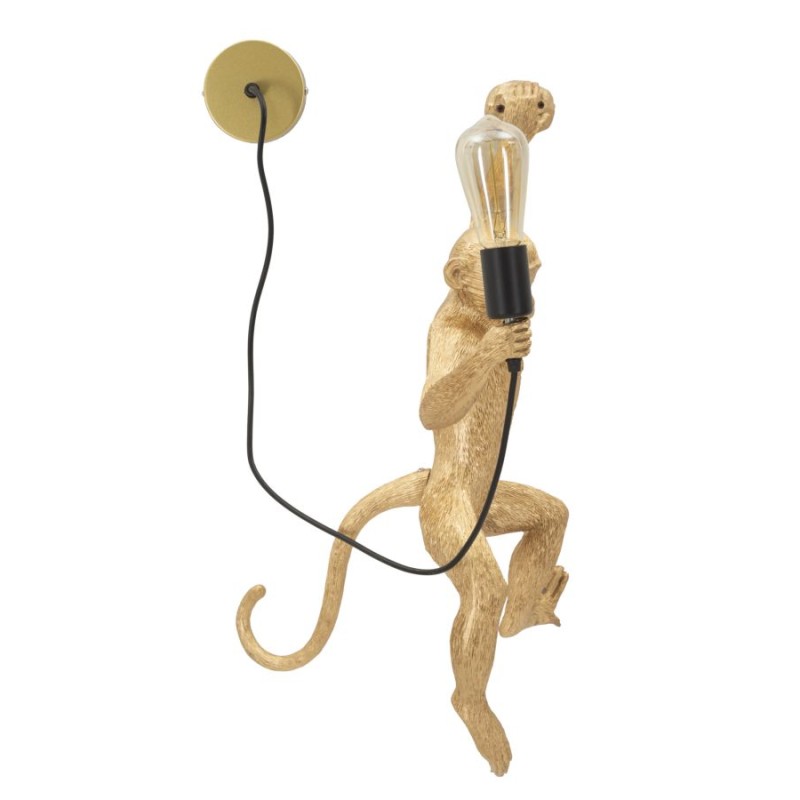 Aplique de pared Mono Dorado – Glamour y Elegancia 32x32x64 cm