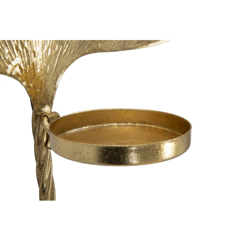 Portavelas de pared Glam Leaf – Estilo contemporáneo chic 41x11,5x40 cm