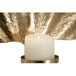 Portavelas de pared Glam Leaf – Estilo contemporáneo chic 41x11,5x40 cm
