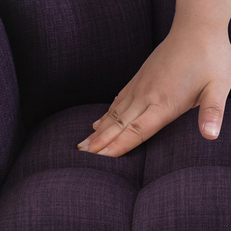 Taburete de bar Damaso E tapizado en tela con base de 4 patas