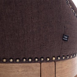 Taburete de bar Lakewood tapizado en tela, lámpara antigua