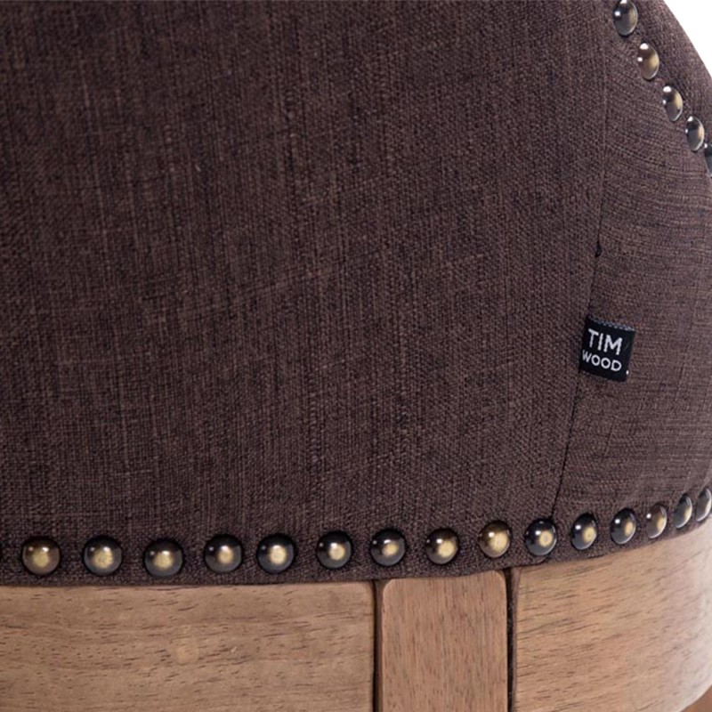 Taburete de bar Lakewood tapizado en tela, lámpara antigua