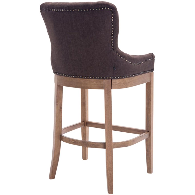 Taburete de bar Lakewood tapizado en tela, lámpara antigua