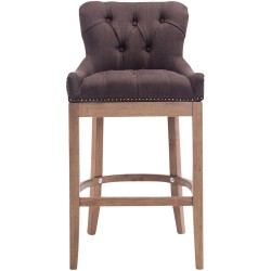 Taburete de bar Lakewood tapizado en tela, lámpara antigua