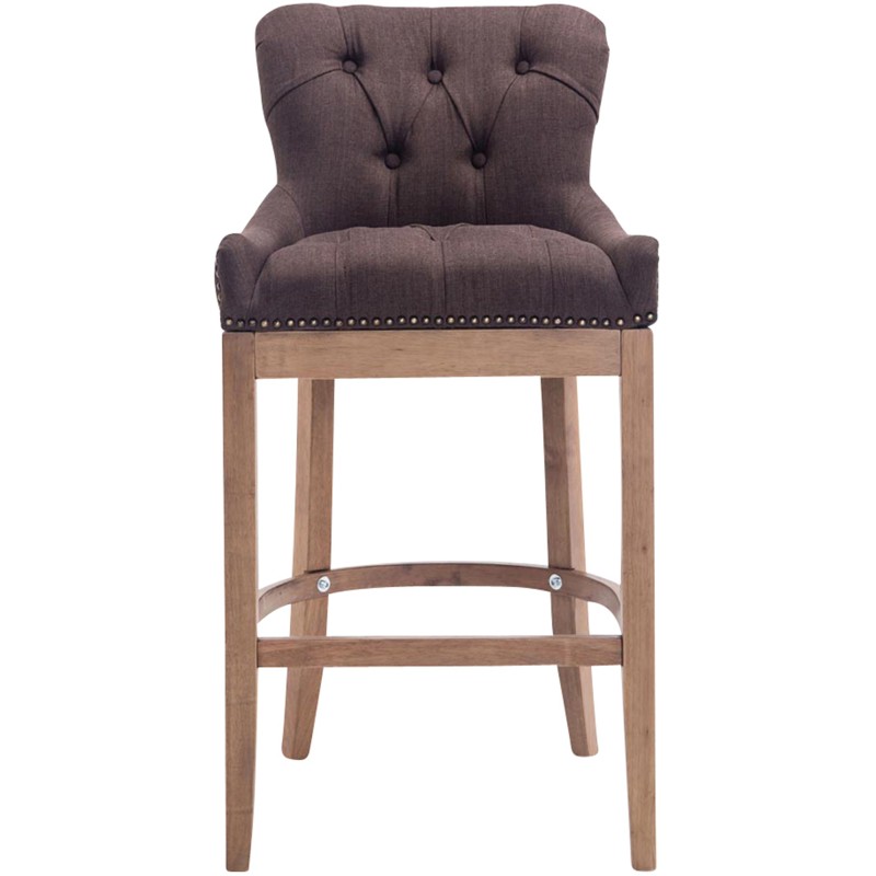 Taburete de bar Lakewood tapizado en tela, lámpara antigua