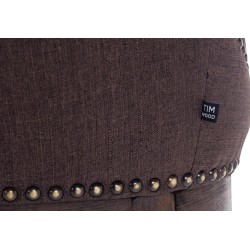 Taburete de bar Lakewood tapizado en tela, estilo antiguo