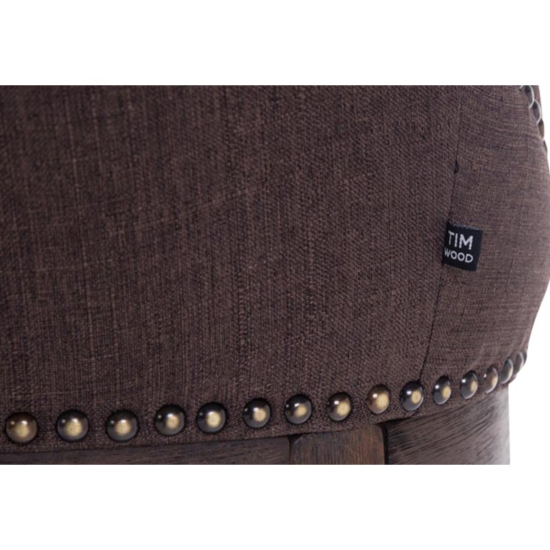 Taburete de bar Lakewood tapizado en tela, estilo antiguo