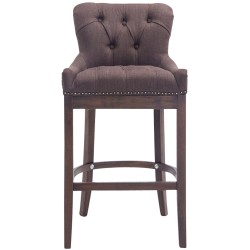 Taburete de bar Lakewood tapizado en tela, estilo antiguo