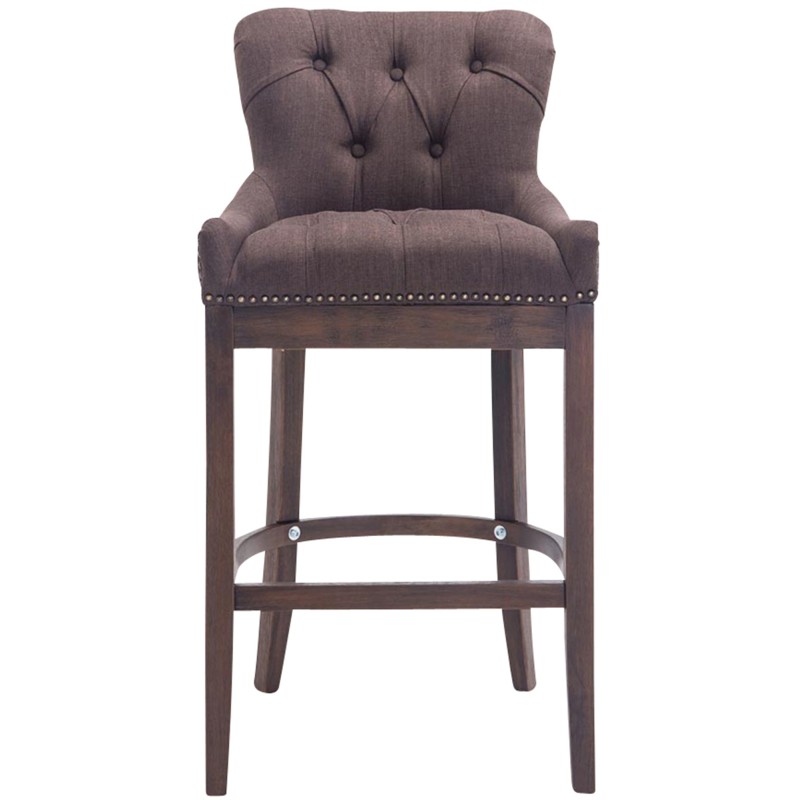 Taburete de bar Lakewood tapizado en tela, estilo antiguo