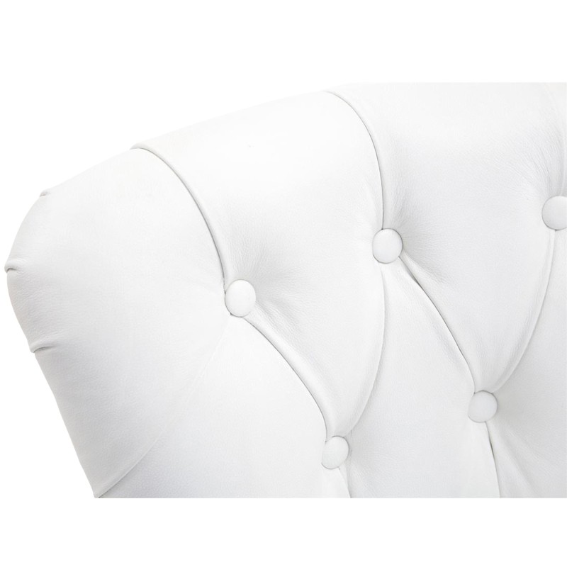 Taburete de bar Lakewood en cuero auténtico, estilo antiguo