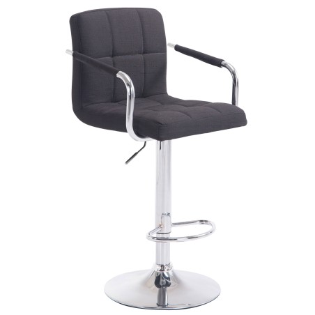 Taburete de bar Lucy V2, tapizado, cromado