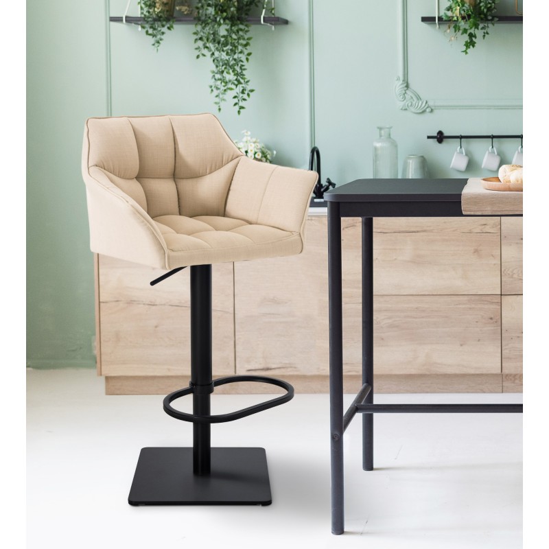 Taburete de bar de tela Damaso B