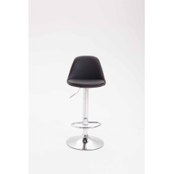 Taburete de bar Kiel, totalmente tapizado en piel sintética.