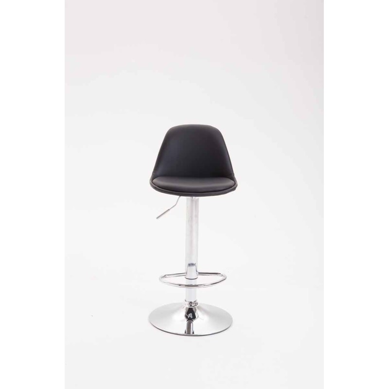 Taburete de bar Kiel, totalmente tapizado en piel sintética.