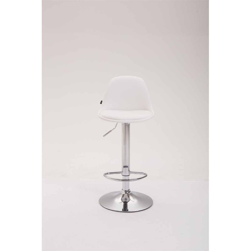 Taburete de bar Kiel, totalmente tapizado en piel sintética.