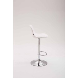 Taburete de bar Kiel, totalmente tapizado en piel sintética.