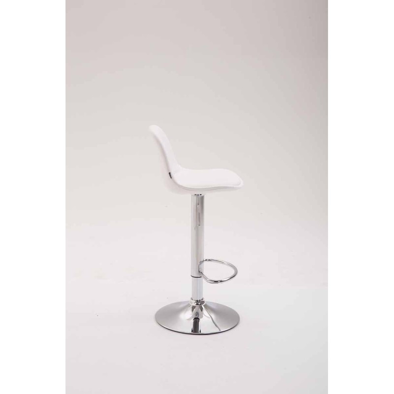 Taburete de bar Kiel, totalmente tapizado en piel sintética.