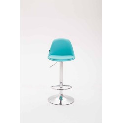 Taburete de bar Kiel, totalmente tapizado en piel sintética.