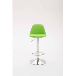 Taburete de bar Kiel, totalmente tapizado en piel sintética.