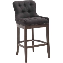 Taburete de bar Lakewood tapizado en tela, estilo antiguo