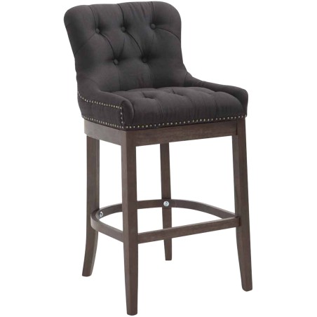 Taburete de bar Lakewood tapizado en tela, estilo antiguo