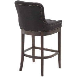 Taburete de bar Lakewood tapizado en tela, estilo antiguo