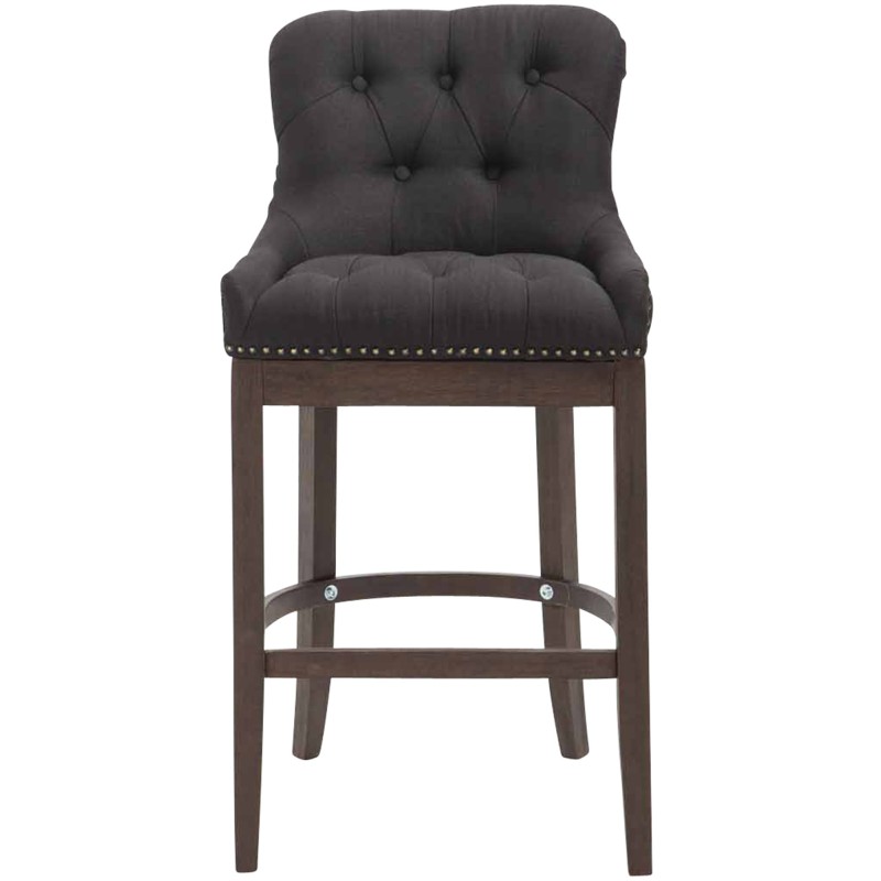 Taburete de bar Lakewood tapizado en tela, estilo antiguo