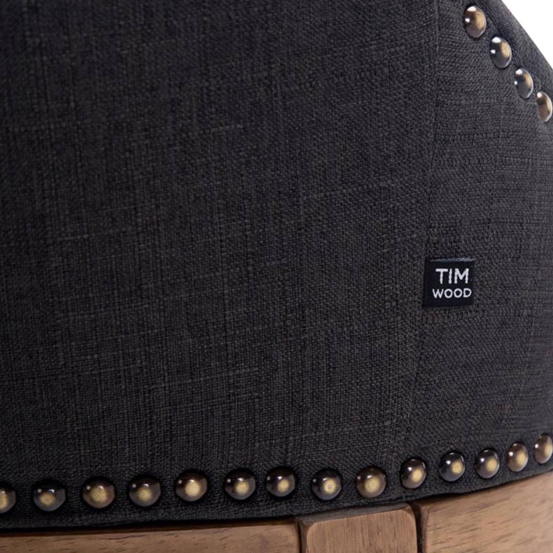 Taburete de bar Lakewood tapizado en tela, lámpara antigua