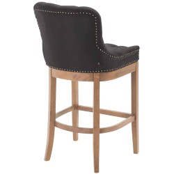 Taburete de bar Lakewood tapizado en tela, lámpara antigua