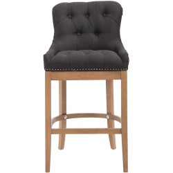 Taburete de bar Lakewood tapizado en tela, lámpara antigua