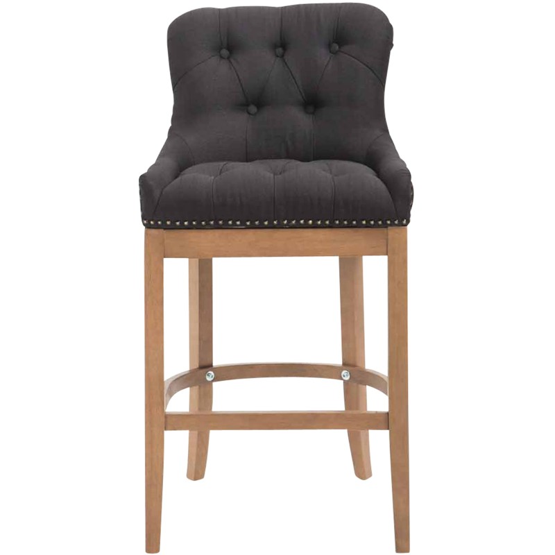 Taburete de bar Lakewood tapizado en tela, lámpara antigua