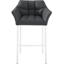 Taburete de bar Damaso de 4 patas, blanco