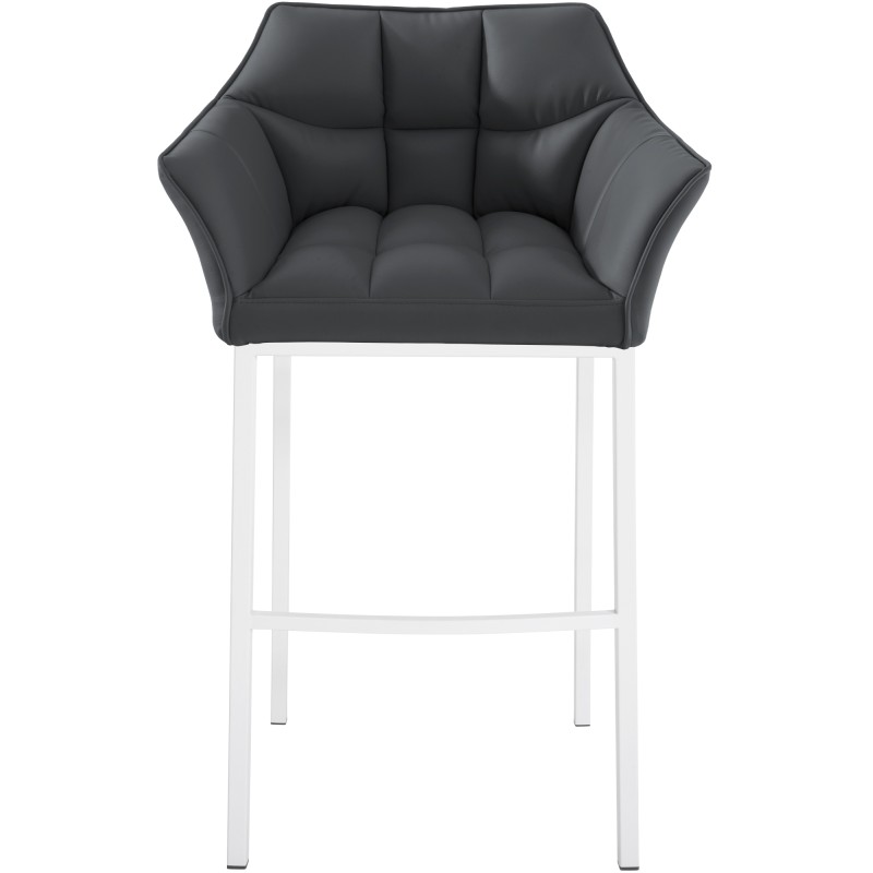 Taburete de bar Damaso de 4 patas, blanco