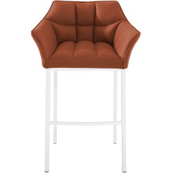 Taburete de bar Damaso de 4 patas, blanco