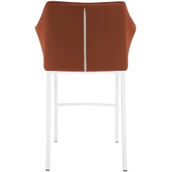 Taburete de bar Damaso de 4 patas, blanco