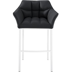 Taburete de bar Damaso de 4 patas, blanco