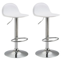 Juego de 2 taburetes de bar cromados Lana V2