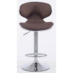 Juego de 2 taburetes de bar Las Vegas V2 en tela cromada